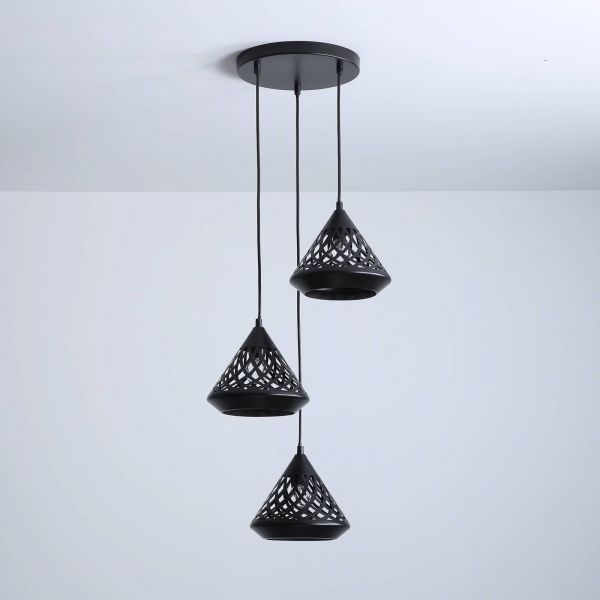  Aluminor Aluminor Cone Hanging Light, 3-bulb 