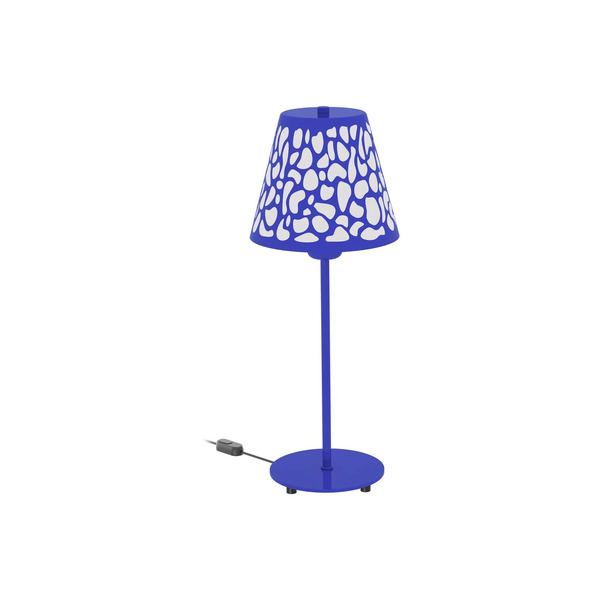  Aluminor Aluminor Nihoa Table Lamp With Perforated Pattern, Blue/white 