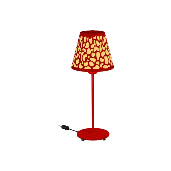  Aluminor Aluminor Nihoa Table Lamp With Perforated Pattern, Red/yellow 