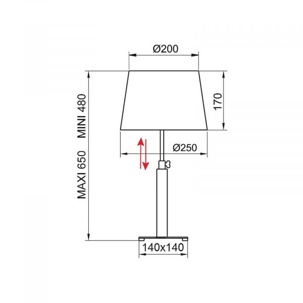  Aluminor Aluminor Quatro Up Table Lamp Grey Oak/chrome 