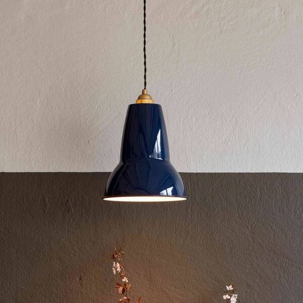  Anglepoise Anglepoise Original 1227 Brass Midi Pendant Light, Blue 