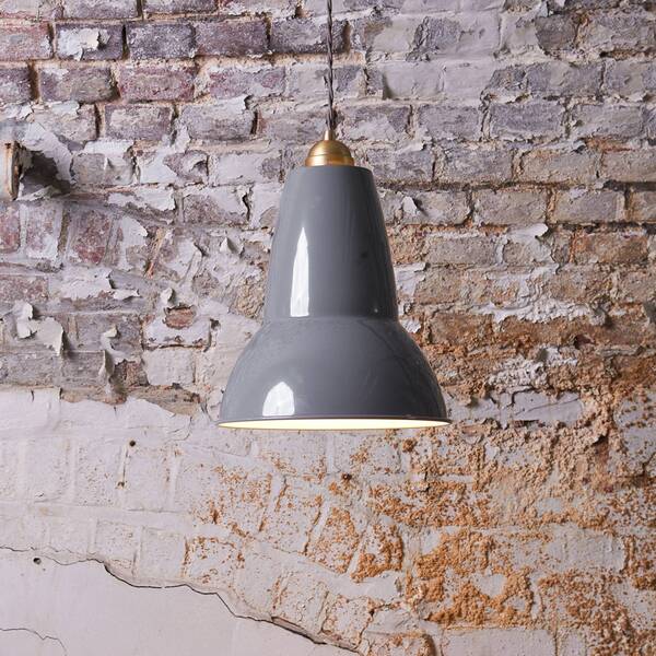  Anglepoise Anglepoise Original 1227 Brass Midi Pendant Light, Grey 