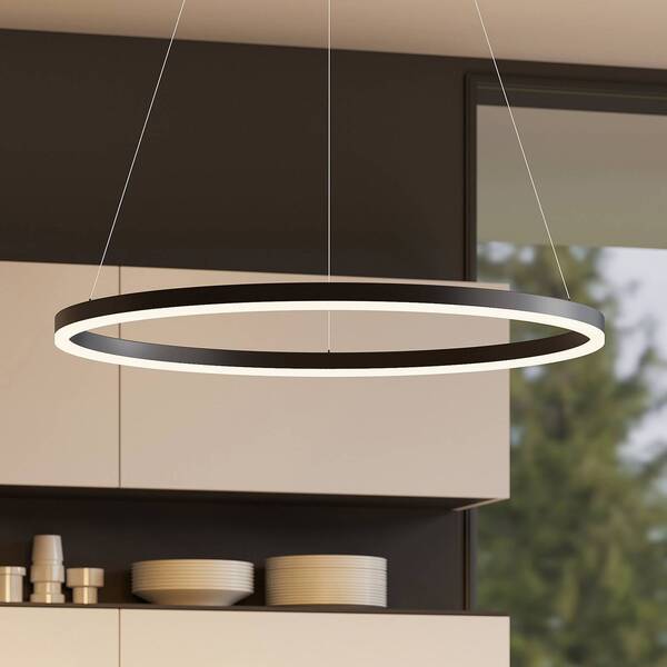  Arcchio Arcchio Albiona Led Pendant Light, Black, 1 Ring, ø 80 Cm 