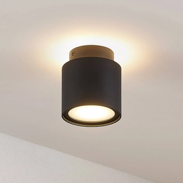  Arcchio Arcchio Ceiling Lamp Walisa, ø 10 Cm, Black, Diffuser, Gu10 