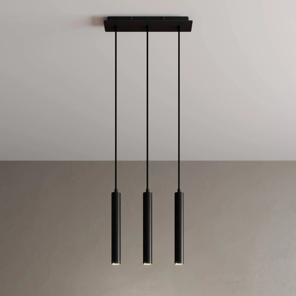  Arcchio Arcchio Franka Led Pendant Light, 3-bulb, Long, Black, Aluminium 