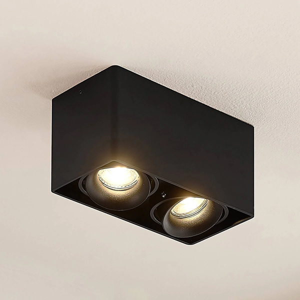  Arcchio Arcchio Kubika Downlight, 19 Cm, Black, 2-bulb, Metal 