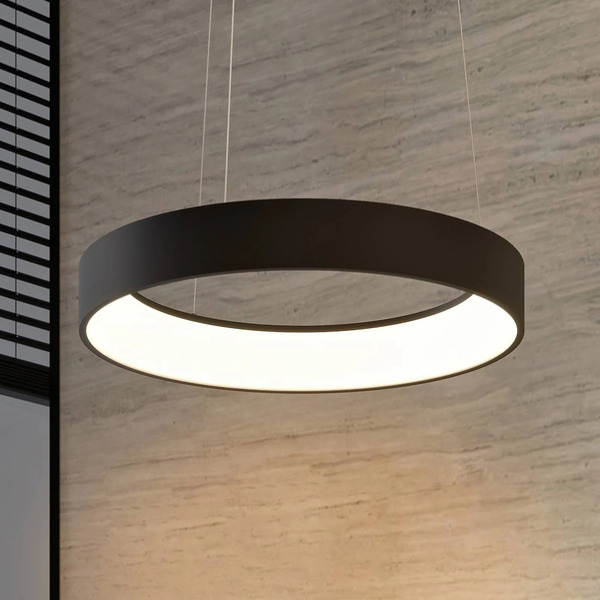 Arcchio Arcchio Led Hanging Light Aleksi, ø 60 Cm, Black, Metal, Cct 