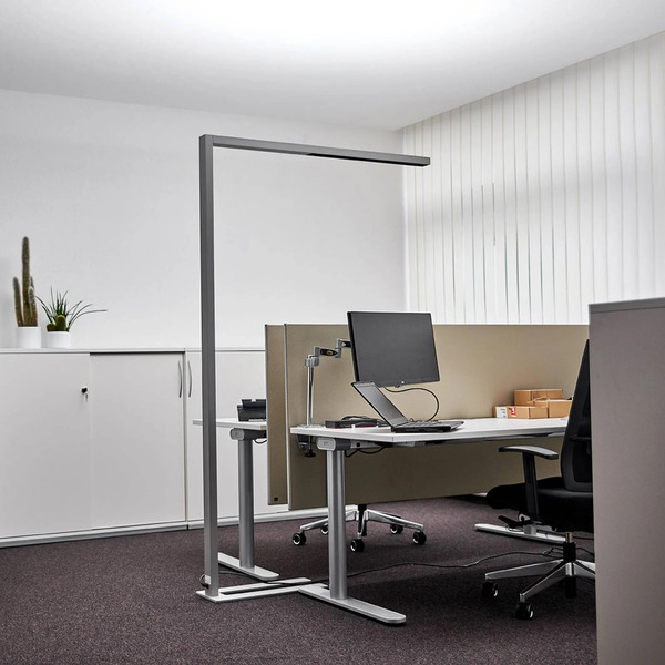  Arcchio Arcchio Led Office Floor Lamp Jolinda, Silver, 4,000 K, Sensor 