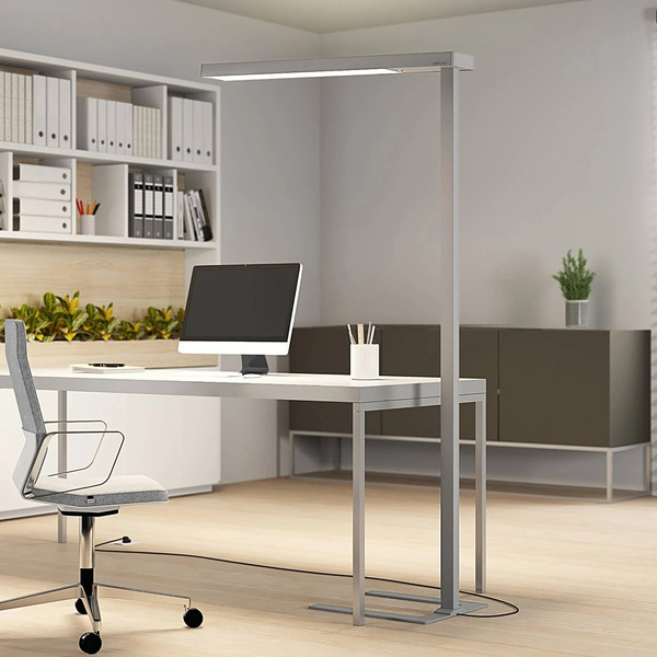  Arcchio Arcchio Led Office Floor Lamp Susi, Silver, Sensor, Dimmable, Cct 