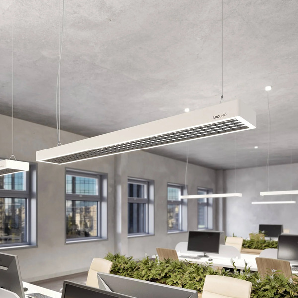  Arcchio Arcchio Led Office Hanging Light Susi, White, 120 Cm, 4,000k, Dali 