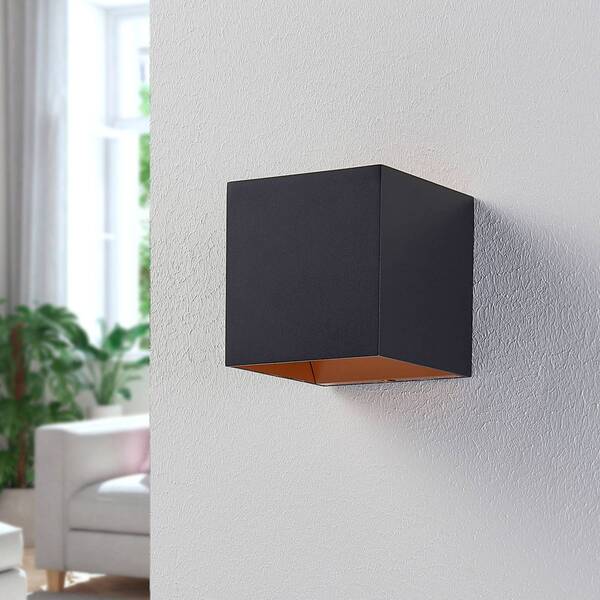  Arcchio Arcchio Led Wall Lamp Zuzana, Angular, Black, 10 Cm Wide 