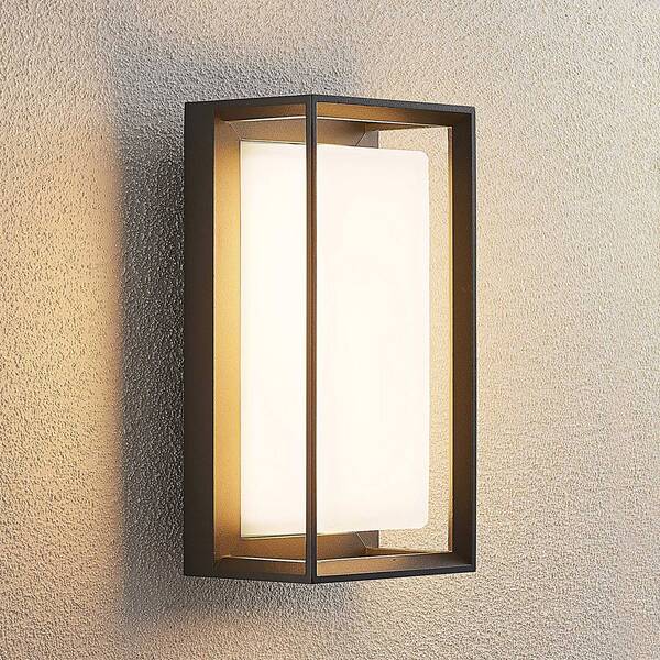 Arcchio Arcchio Led Wall Light Ismera, Anthracite/opal, Ip65, Glass 