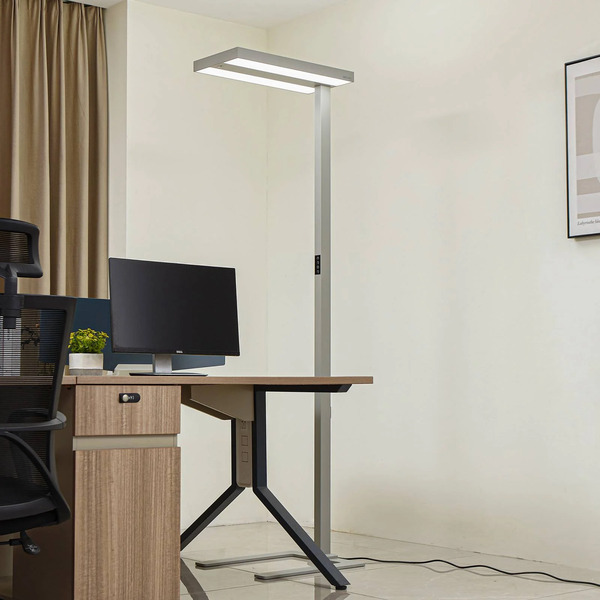  Arcchio Arcchio Logan Ultra Hcl Cct Led Floor Lamp, Silver, Dimmable 