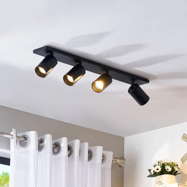  Arcchio Arcchio Spotlight Brinja, Black, 65 Cm Long, ø 7 Cm, 4-bulb. 
