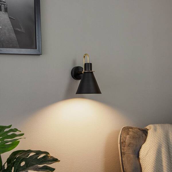  Argon Argon Bona Wall Light, Black-brass 