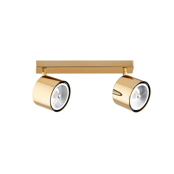  Argon Argon Chloe Adjustable Downlight, 2-bulb, Brass-coloured Steel 
