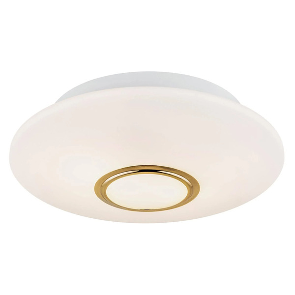  Argon Argon Cyril Ceiling Light In Glass, White-brass 
