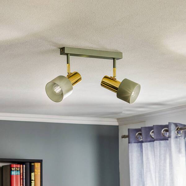  Argon Argon Destin Ceiling Spotlight, 2-bulb Green/brass 