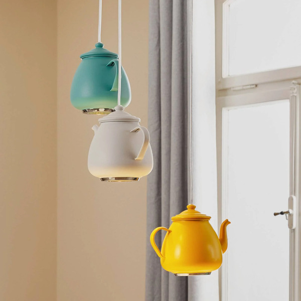  Argon Argon Jasse Coffee Pot Pendant Light, 3-bulb, Multicolour 