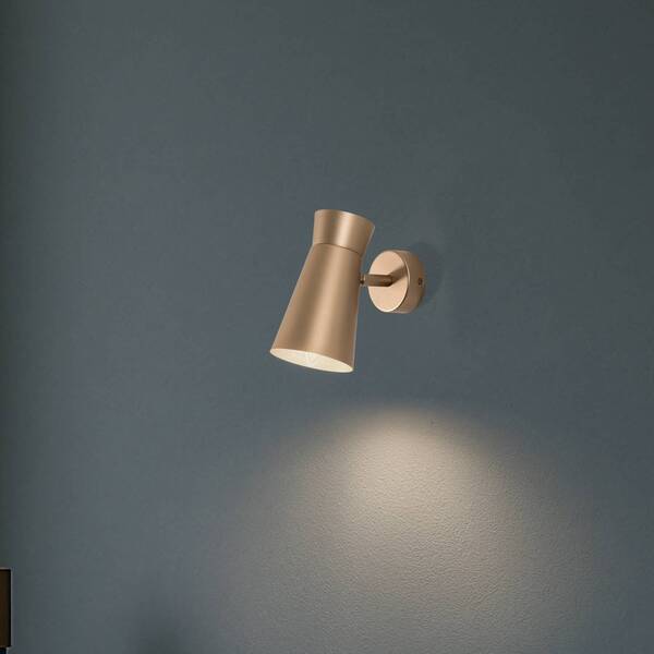 Argon Argon Lotta Wall Light, Gold-coloured, Spotlight, Steel, Adjustable 