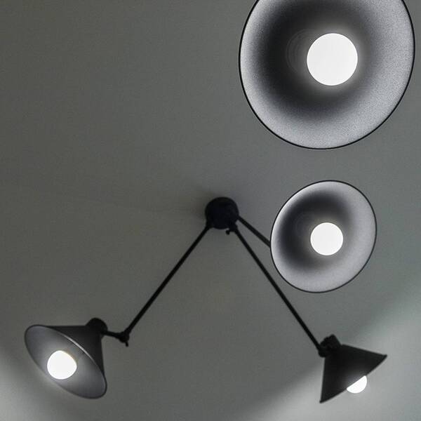  Argon Argon Pendant Light Alan, Movable, Black, 2-bulb 
