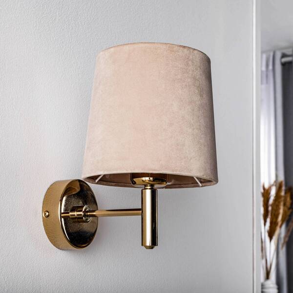  Argon Argon Polo Wall Light, Beige/dark Brass 