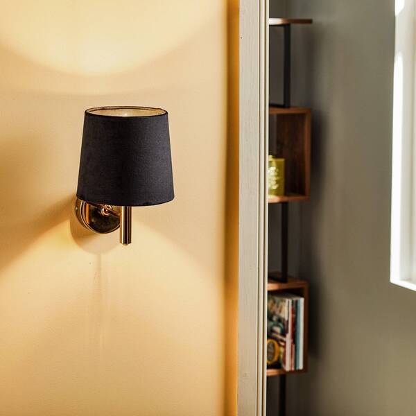  Argon Argon Polo Wall Light, Black/dark Brass 
