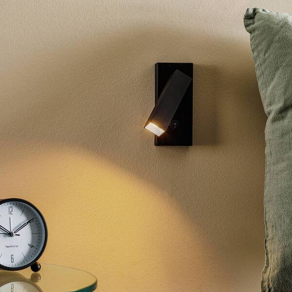  Argon Argon Rai Wall Spotlight, Adjustable, Black 