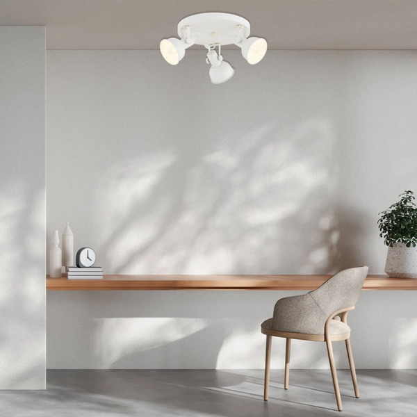  Argon Argon Trogir Ceiling Light, Beige, 3-bulb, Steel, ø 30 Cm 