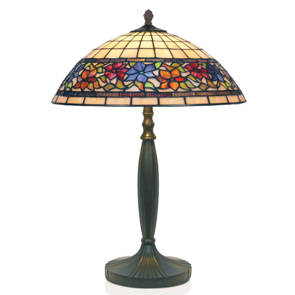  Artistar Artistar Flora Table Lamp In Tiffany Style, Open At The Bottom, 62cm 
