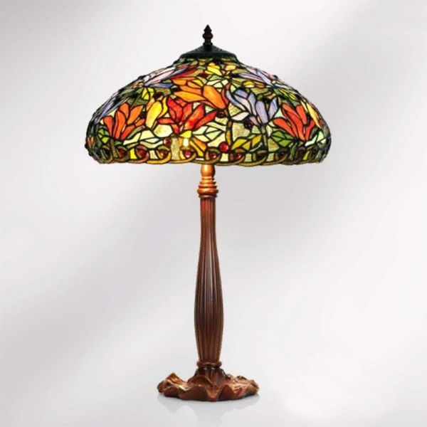  Artistar Artistar Table Lamp Elaine In A Floral Tiffany Style, 64 Cm 