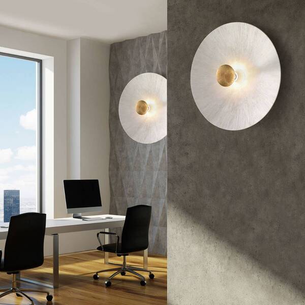  Austrolux Austrolux Moon Sun Wall Light, ø 54 cm, White/gold 