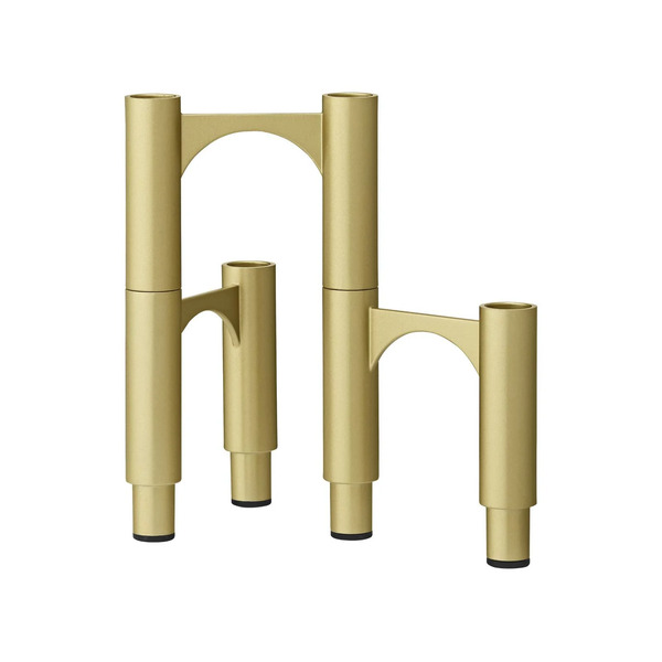  Aytm Aytm Compono Candle Holder, Gold, H 12 Cm, Aluminium, Set Of 3 