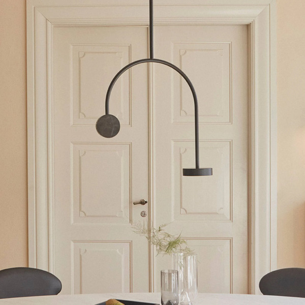  Aytm Aytm Led Pendant Light Grasil, Black, Marble, Height 97 Cm 