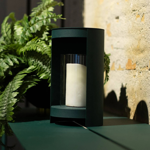  Aytm Aytm Ora Lantern, Dark Green, Height 28.2 Cm, Glass, Aluminium 