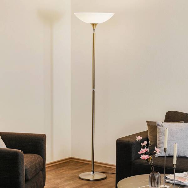  Bankamp Bankamp Opera Led Uplighter Floor Lamp, Touch Dimmer, Nickel 