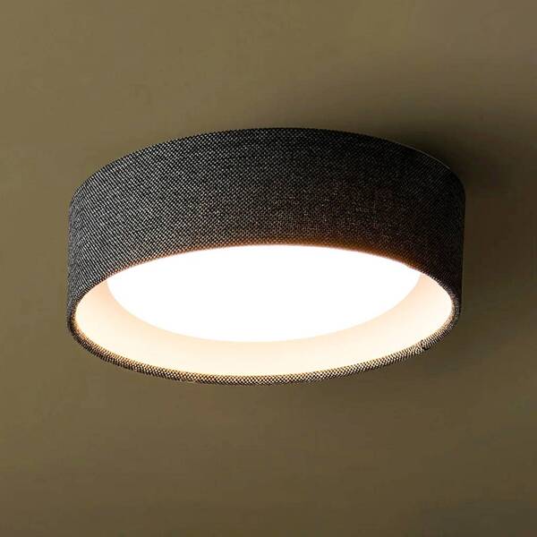  Beacon Lighting Beacon Lighting Beacon Ceiling Light Uno, Dark Grey, Textile, ø 25 Cm, Gx53 