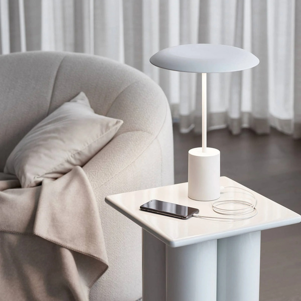  Beacon Lighting Beacon Lighting Beacon Led Table Lamp Smith, White, Metal, Usb Port 
