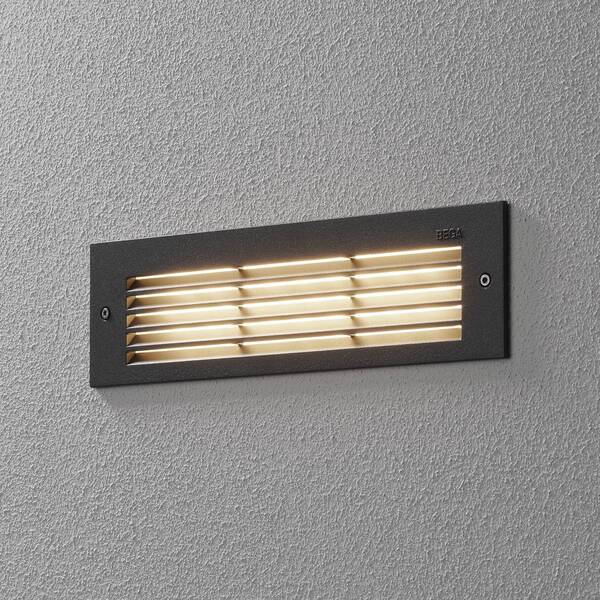  Bega Bega Led Recessed Wall Light Graphite Width 26 Cm Cct Switch 