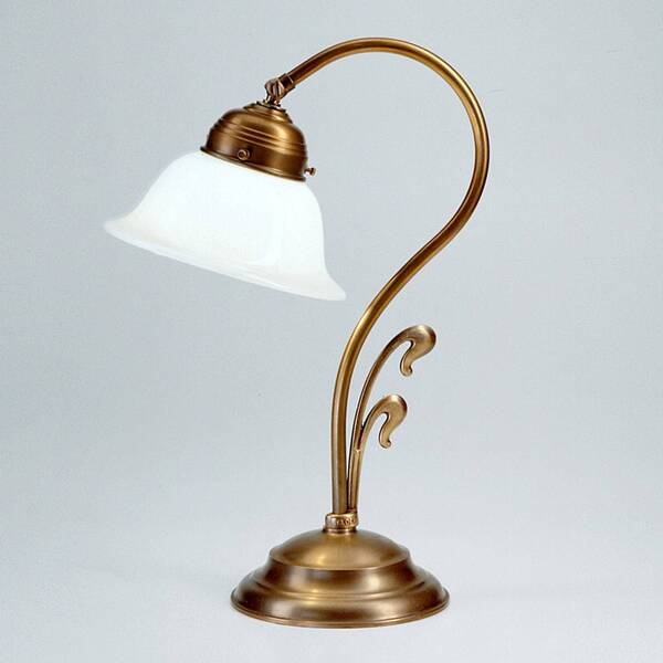  Berliner Messinglampen Berliner Messinglampen Hannelore Curved Table Lamp 