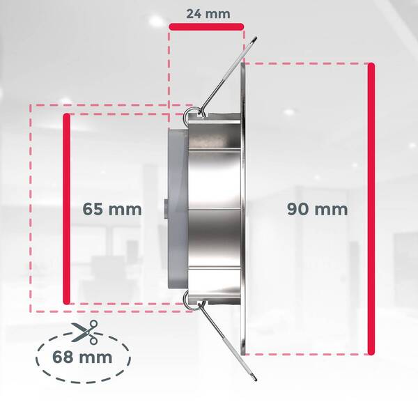  B.k. Licht B.k. Licht Led Recessed Spotlight Slide Set Of 12, Matt Nickel, 3,000 K 