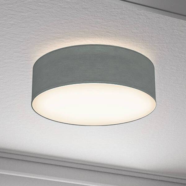  B.k. Licht B.k. Licht Litora Ceiling Light, Grey, ø 30 Cm, Textile, E27 