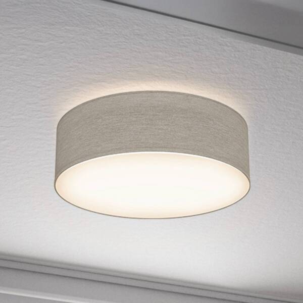  B.k. Licht B.k. Licht Litora Ceiling Light, Taupe, ø 30 Cm, Textile, E27 