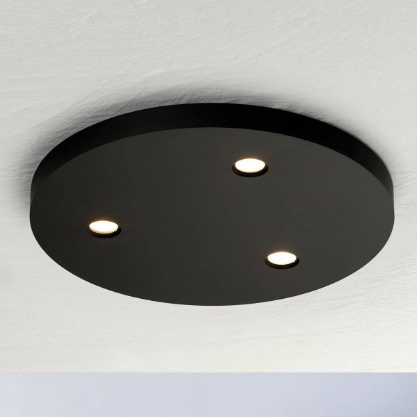  Bopp Bopp Close Led Ceiling Lamp 3-bulb Round Black 