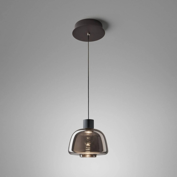  Bover Bover Led Pendant Light Drep S/01, Smoke Grey, Glass, 2,700 K 