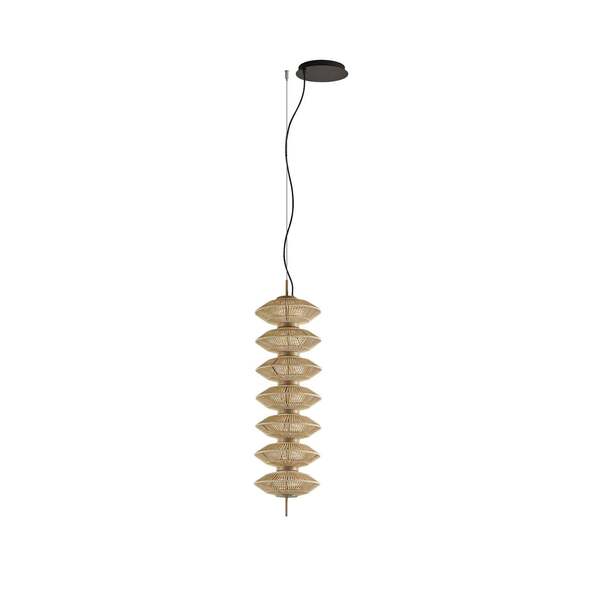  Bover Bover Led Pendant Light Yuyun S/7l, Dimmable 0-10v, Beige 