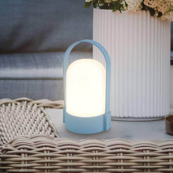  Briloner Briloner Asa Led Rechargeable Table Lamp, Dove Blue, Height 15.5 Cm, Ip44 
