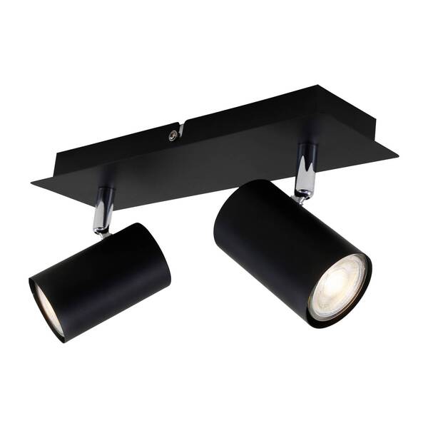  Briloner Briloner 2857-025 Ceiling Light, Pivotable, 2-bulb, Black 