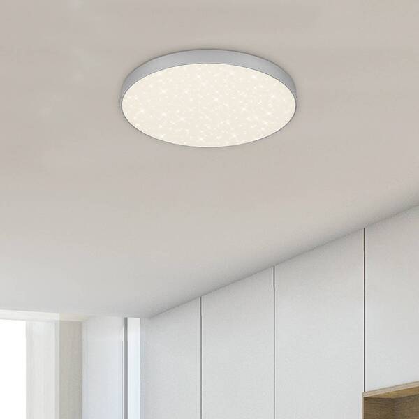  Briloner Briloner Flame Star Led Ceiling Light, ø 28.7 Cm, Silver 