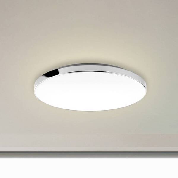  Briloner Briloner Led Ceiling Lamp 3351216 Chrome/white, ø 35.5 Cm, 4,000 K, Ip44 